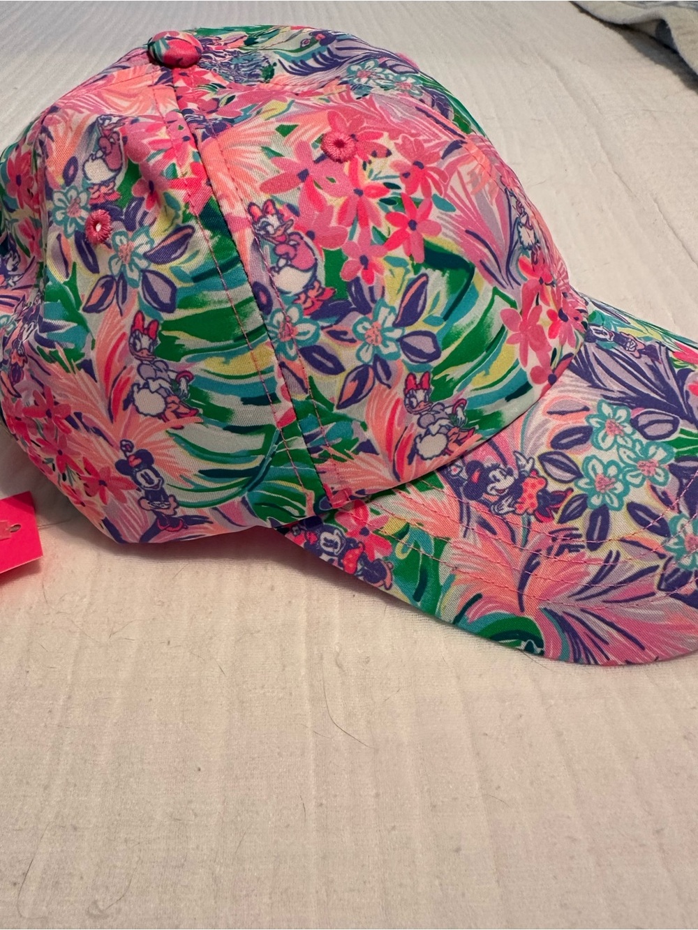 Disney+Lilly Pulitzer Tropical Floral Hidden Minnie/Daisy Ball Cap - Picture 4 of 7